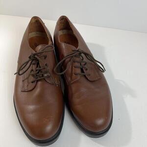 St Johns Bay Mens Shoes Leather Dress Career Brown Size 8.5 Lace Up